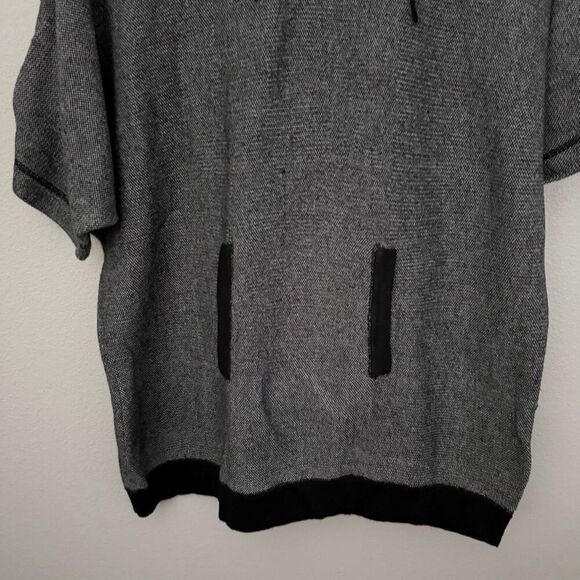 SOMA | Live Lounge Wear Hooded Sweater Heathered Knit Gray Black | Small/Medium - Picture 3 of 6